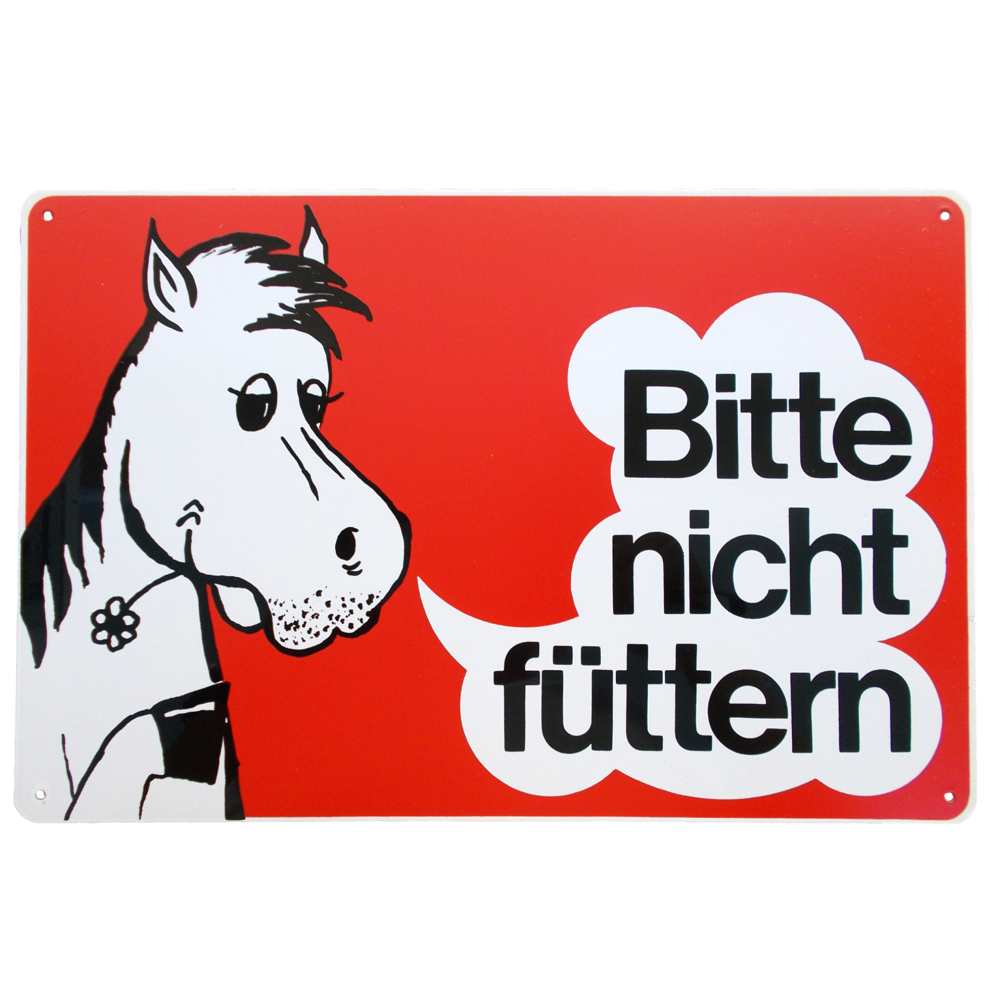 Alu Stalltafel, Hinweisschild \"Bitte nicht füttern\", Alu Boxensc